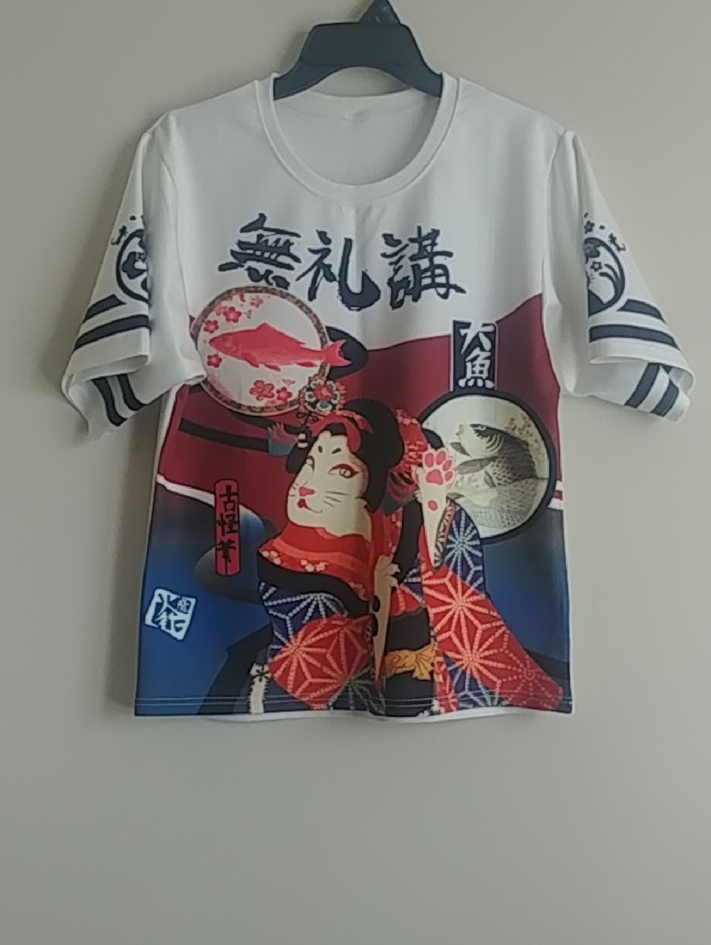 Geisha print jersey tee